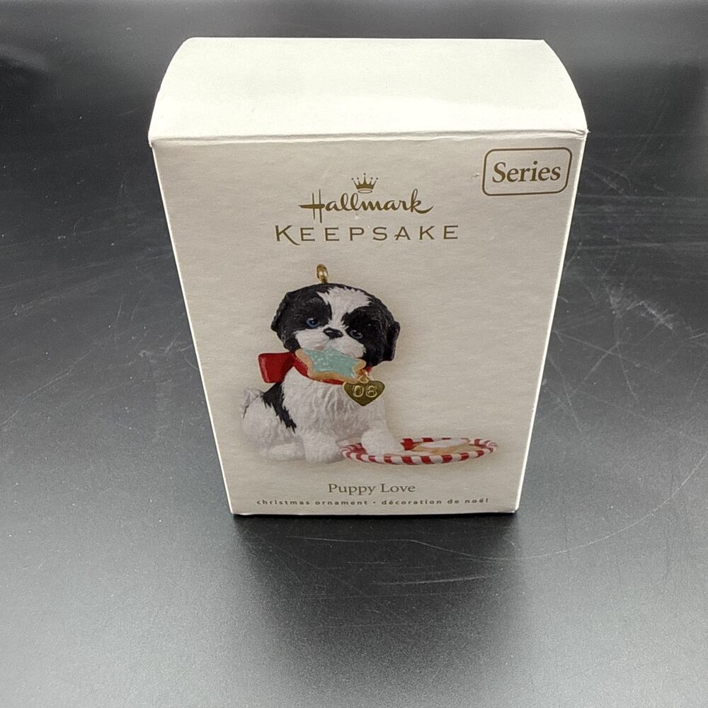 2008 Hallmark Keepsake Shui Tzu Puppy Love Christmas Ornament